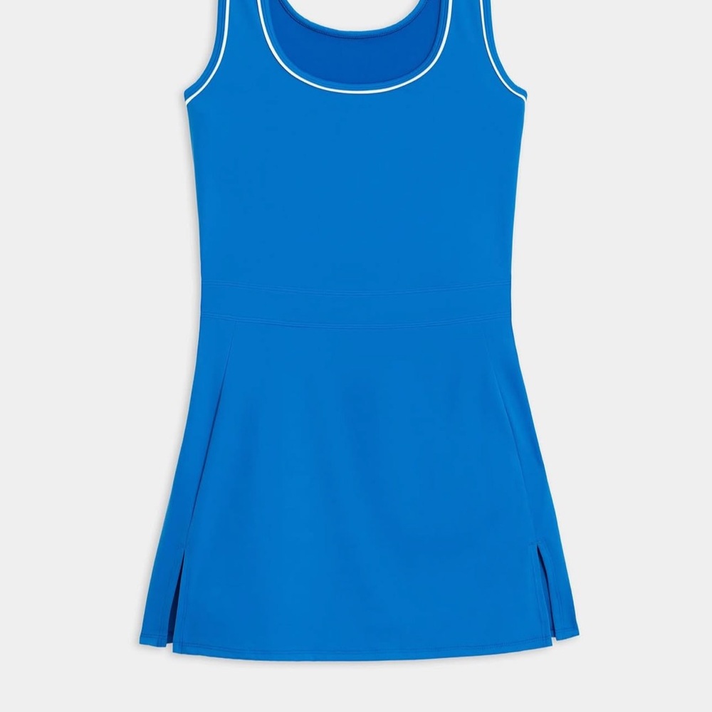 Blue Sleeveless Tennis Dress SPLITS59